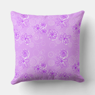 Mazipoodles Floral Bubbles - Lilac White Cushion