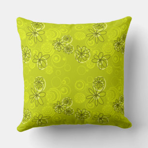 Mazipoodles Floral Bubbles - Olive Green Cushion
