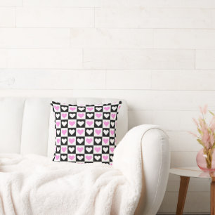 Mazipoodles Hearts Abstraction Pink Mini Cushion