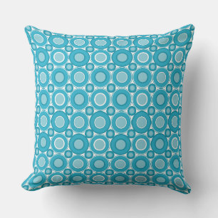Mazipoodles Kingfisher Blue Doughnuts Cushion