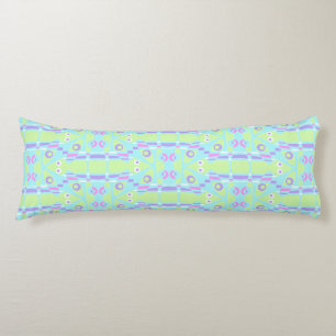 Mazipoodles Leapfrog -Green Blue Purple Pink White Body Cushion