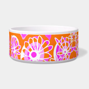 Mazipoodles Love Flowers - Orange Pink White