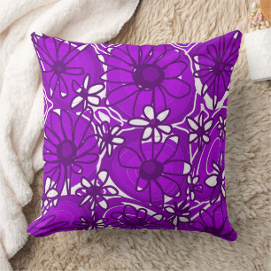 Mazipoodles Love Flowers - Purple White Cushion