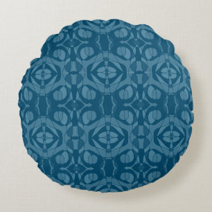 Mazipoodles Neuro Art Dark Teal Round Cushion