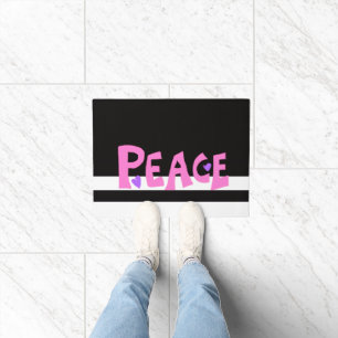 MAZIPOODLES Peace Pink Doormat