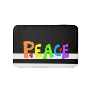 MAZIPOODLES Peace Rainbow Bath Mat