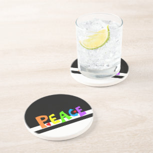 MAZIPOODLES Peace Rainbow Coaster