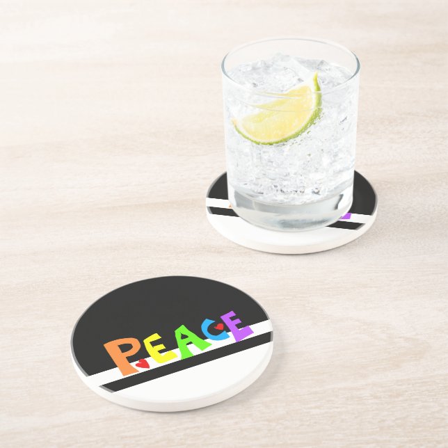 MAZIPOODLES Peace Rainbow Coaster (Side)