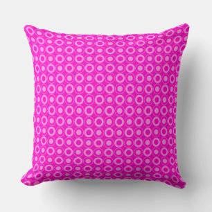 Mazipoodles Polka Dot Doughnuts - Fuchsia Pink Cushion