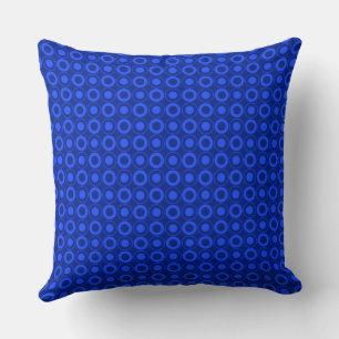 Mazipoodles Polka Dot Doughnuts - Royal Blue Cushion