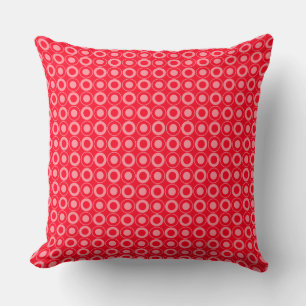 Mazipoodles Polka Dot Doughnuts - Scarlet Red Cushion