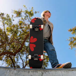 Mazipoodles Red Hearts Skateboard