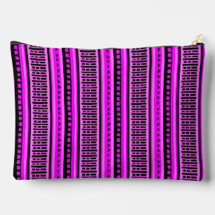 MAZIPOODLES Striped Ribbed Knitting Pattern 001 B Accessory Pouch
