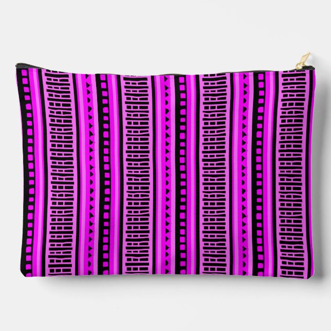 MAZIPOODLES Striped Ribbed Knitting Pattern 001 B  Accessory Pouch (Back)