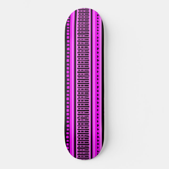 MAZIPOODLES Striped Ribbed Knitting Pattern 001 B  Skateboard (Front)