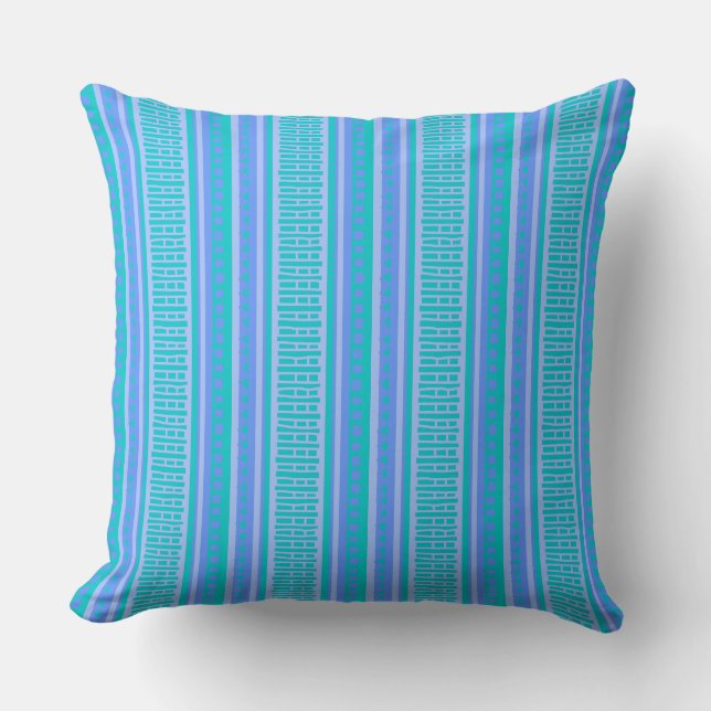 MAZIPOODLES Striped Ribbed Knitting Pattern 012 Cushion (Front)