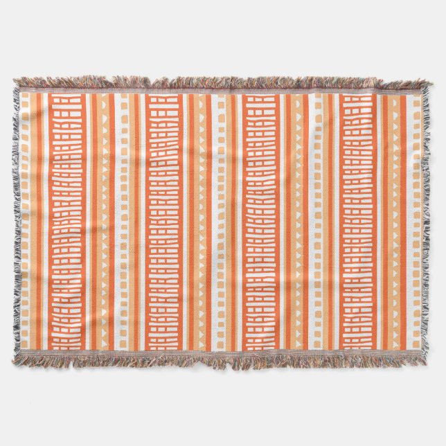 MAZIPOODLES Striped Ribbed Knitting Pattern 072 B Throw Blanket (Front)