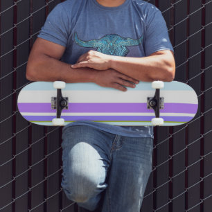 MAZIPOODLES Stripes Spaghetti 14 Skateboard