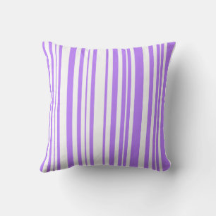 MAZIPOODLES Stripes Spaghetti Purple and White Cushion