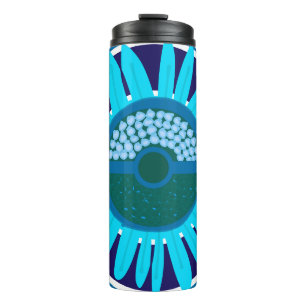 Mazipoodles Sunflower Sunshine: Blue 1 Thermal Tumbler