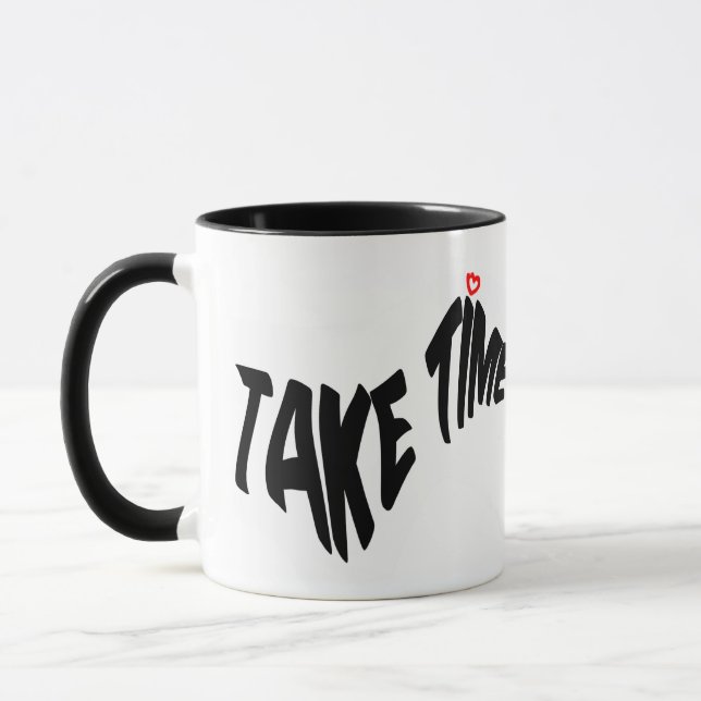 Mazipoodles Take Time 2 - Black Wave Mug (Left)