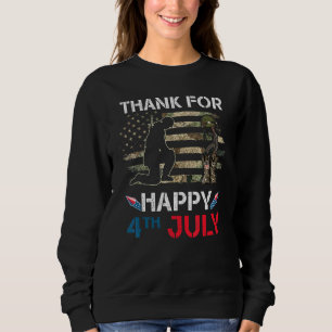 Mb35 Thank You For Your Service American Military  Sweatshirt