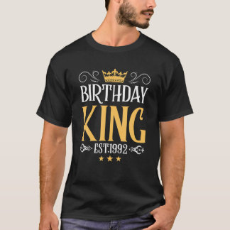 Mb 30Th Birthday King Est 1992 Golden Crown Boys M T-Shirt