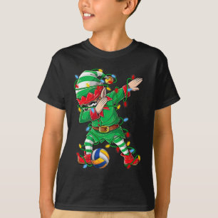 Mb Elf Dabbing Volleyball Player Christmas Dab Xma T-Shirt