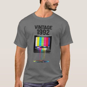 Mb Vintage 1992 Television Retro Dripping TV 30Th T-Shirt