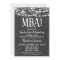 MBA Business Admin Graduation Party Invitation