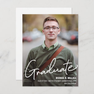MBA business Graduate Custom photo name Announcement