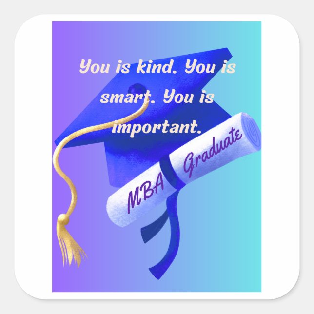 MBA Gift Square Sticker (Front)