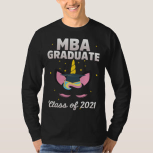 MBA Student Unicorns 2021 Business Degree Graduati T-Shirt