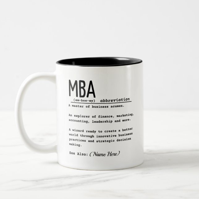MBA Two-Tone COFFEE MUG (Left)