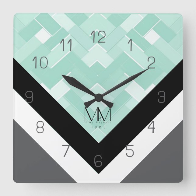 MbM HOME Wall Clock - Mint Madness (Front)