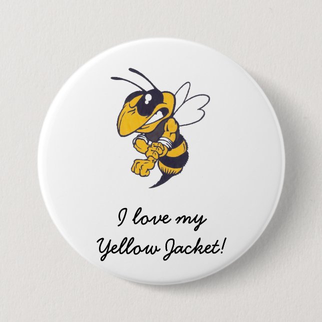 Mbrfl Yellow Jackets Under 10 7.5 Cm Round Badge (Front)
