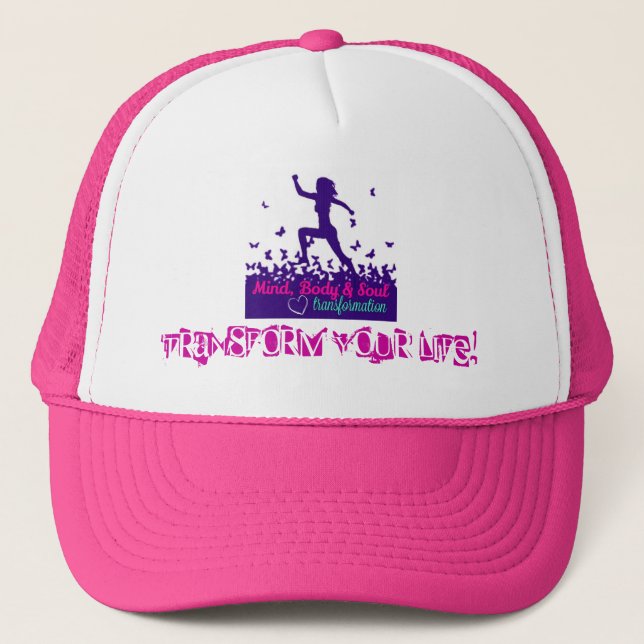 MBST Pink Trucker Hat- Transform Your Life! Trucker Hat (Front)
