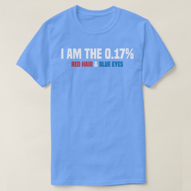 MC1R I Am The 017 Percent Red Hair Blue Eyes Redhe T-Shirt (Design Front)