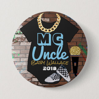MC Uncle| Cute Hip Hop Boy Shower Pinback Button