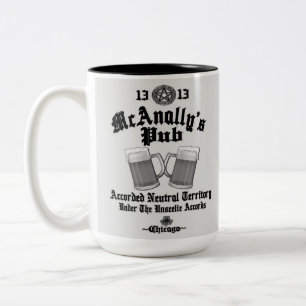 McAnally's Pub Black Logo Two-Tone Coffee Mug