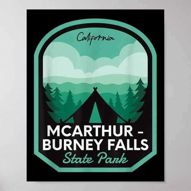 Mcarthur Burney Falls State Park Ca Camping  Poster (Front)