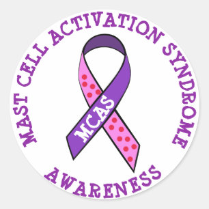 MCAS Mast Cell Activation Syndrome Awareness Classic Round Sticker