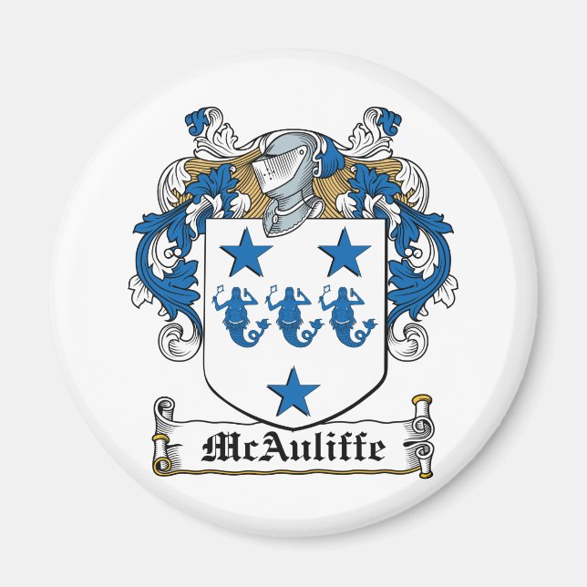 McAuliffe Family Crest Magnet (Front)
