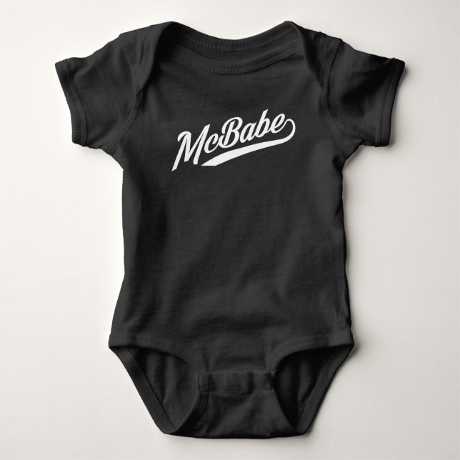 McBabe - WHITE INK Baby Bodysuit (Front)
