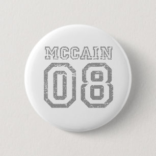 MCCAIN 08 T-SHIRT 6 CM ROUND BADGE