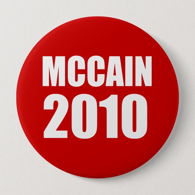 MCCAIN 2010 10 CM ROUND BADGE (Front)