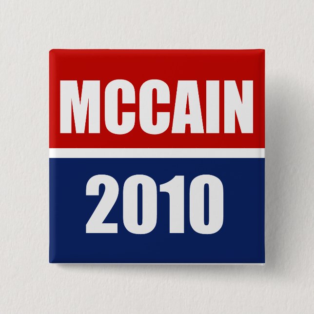 MCCAIN 2010 15 CM SQUARE BADGE (Front)