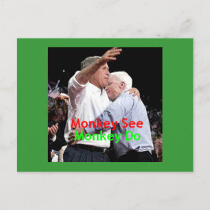 McCain Bush Hug Postcard