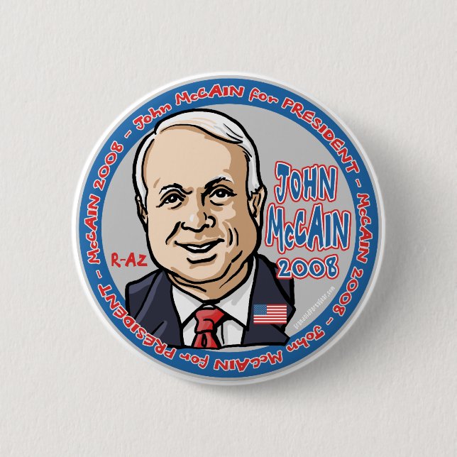 McCain Cartoon Button (Front)