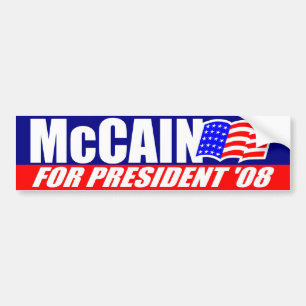 McCain For President 2008 Bumper Sticker